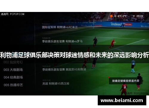 利物浦足球俱乐部决策对球迷情感和未来的深远影响分析